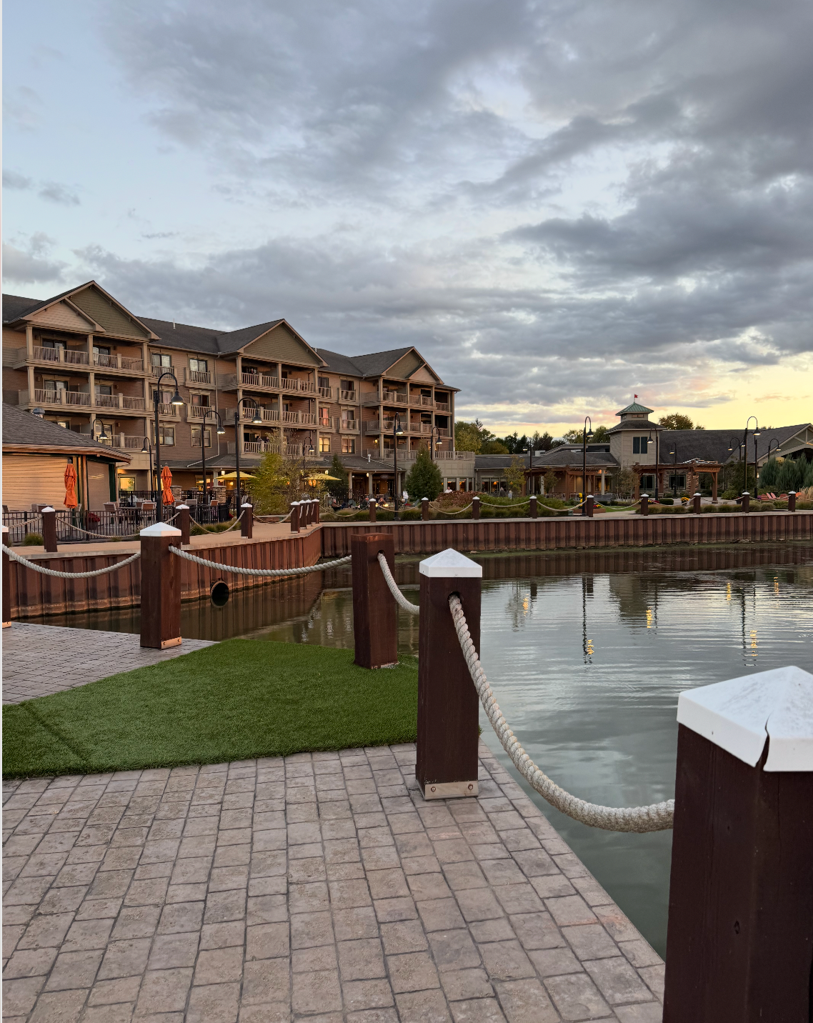 Chautauqua Harbor Hotel exterior by the water